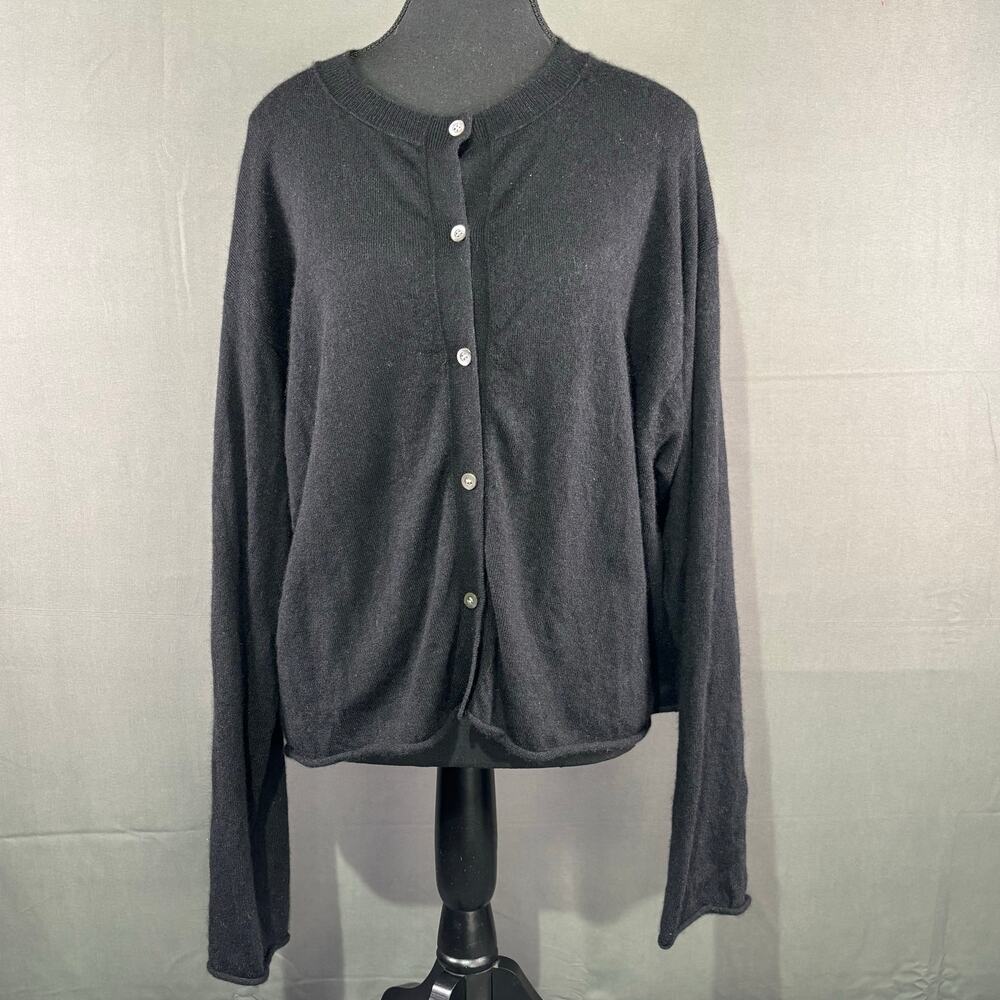 Sofie D’Hoore Sweater Women’s M 100% Cashmere Cardigan Quiet Luxury Soft Black - Picture 1 of 13